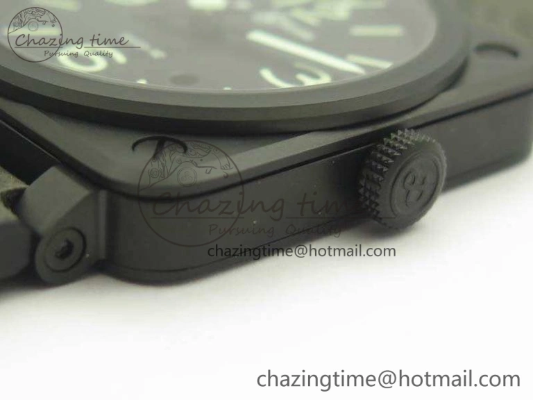 BR 03-92 DLC 42.5mm Black Dial On Leather Strap MIYOTA9015 V3