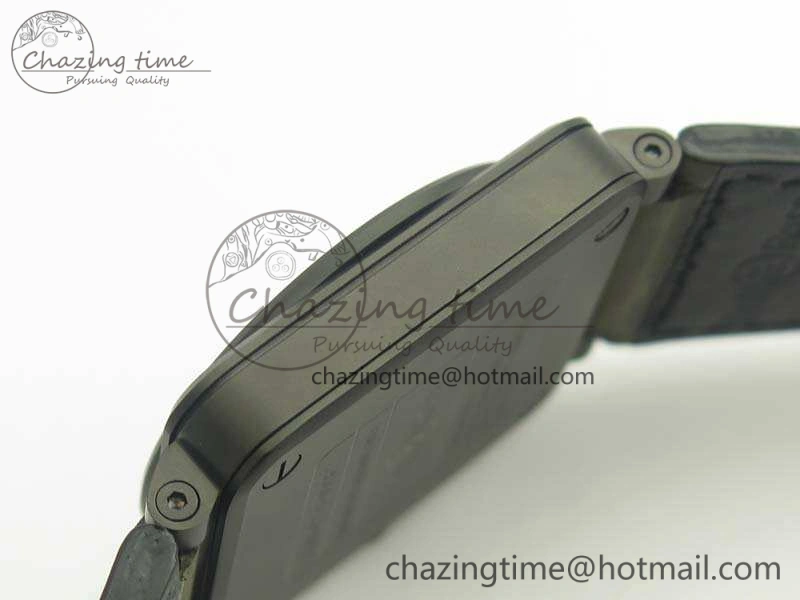 BR 03-92 DLC 42.5mm Black Dial On Leather Strap MIYOTA9015 V3