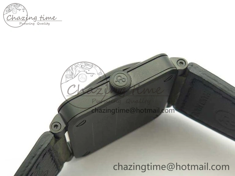 BR 03-92 DLC 42.5mm Green Camouflage Dial On Leather Strap MIYOTA9015 V3