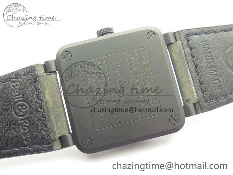 BR 03-92 DLC 42.5mm Green Camouflage Dial On Leather Strap MIYOTA9015 V3