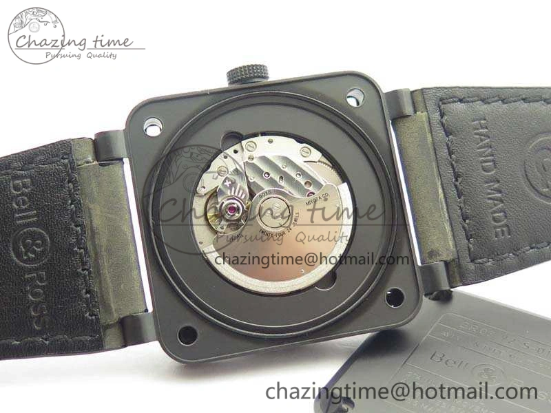 BR 03-92 DLC 42.5mm Green Camouflage Dial On Leather Strap MIYOTA9015 V3