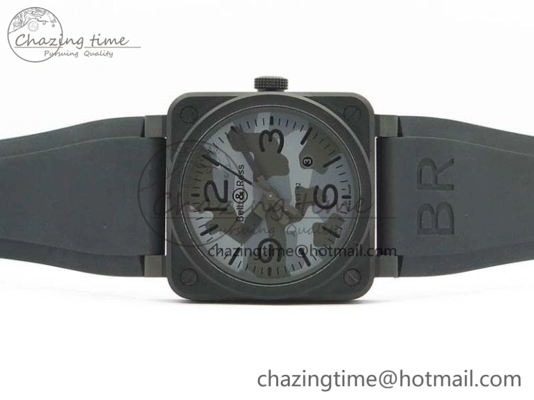 BR 03-92 DLC Camouflage Dial 42.5mm On Rubber Strap MIYOTA 9015 V3