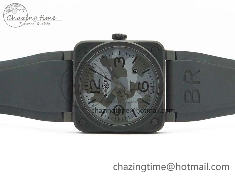 BR 03-92 DLC Camouflage Dial 42.5mm On Rubber Strap MIYOTA 9015 V3