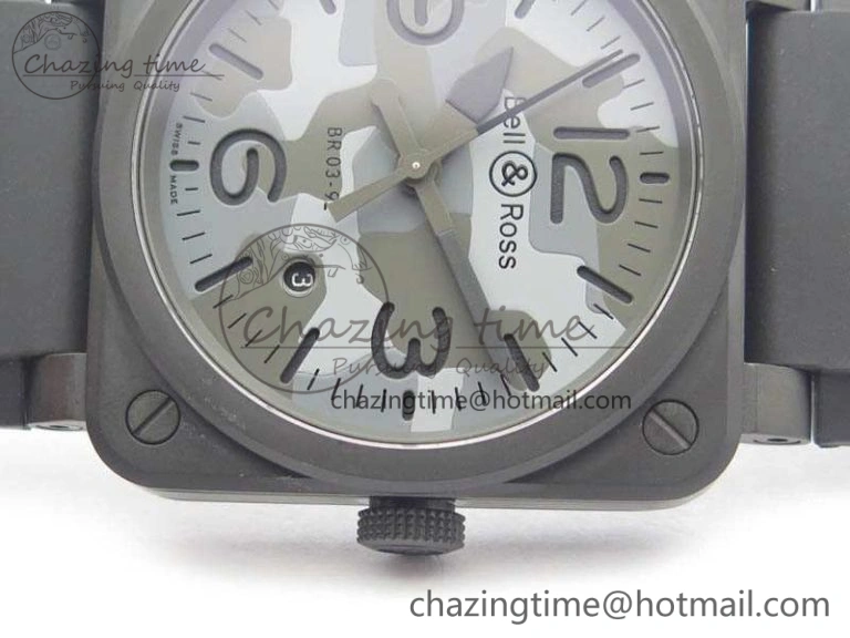 BR 03-92 DLC Camouflage Dial 42.5mm On Rubber Strap MIYOTA 9015 V3