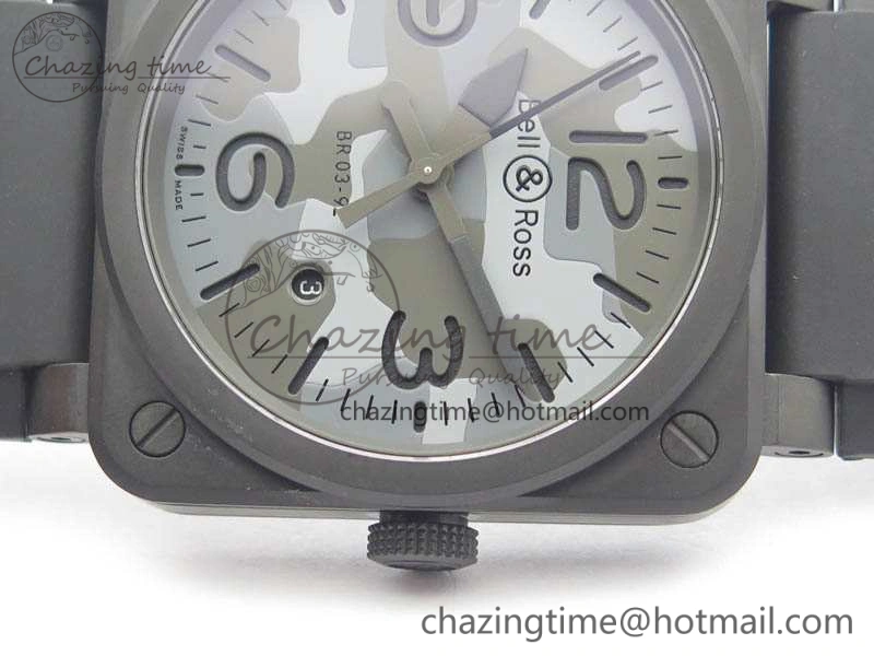 BR 03-92 DLC Camouflage Dial 42.5mm On Rubber Strap MIYOTA 9015 V3