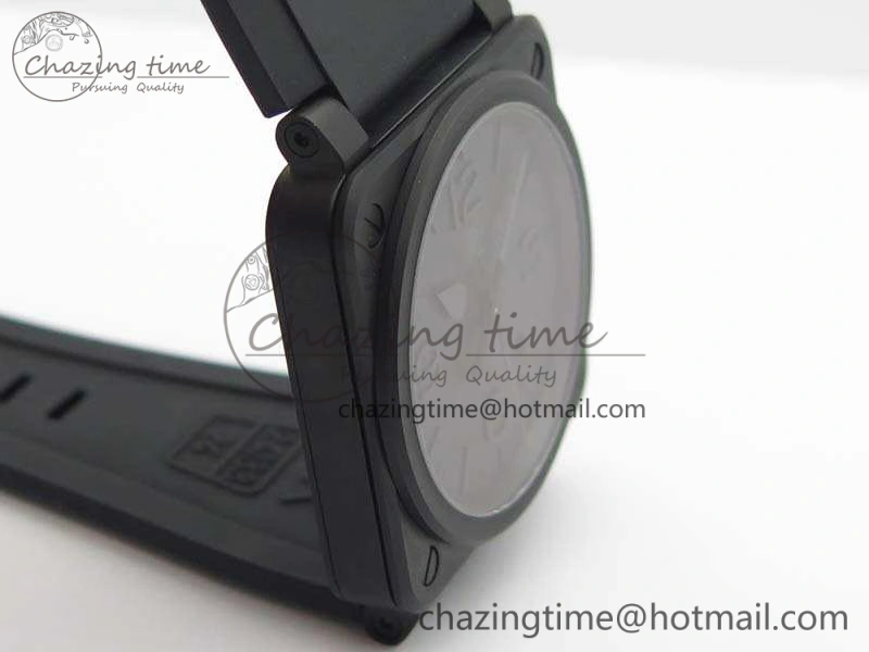 BR 03-92 DLC Case V3 Black Dial 42.5mm On Rubber Strap MIYOTA 9015