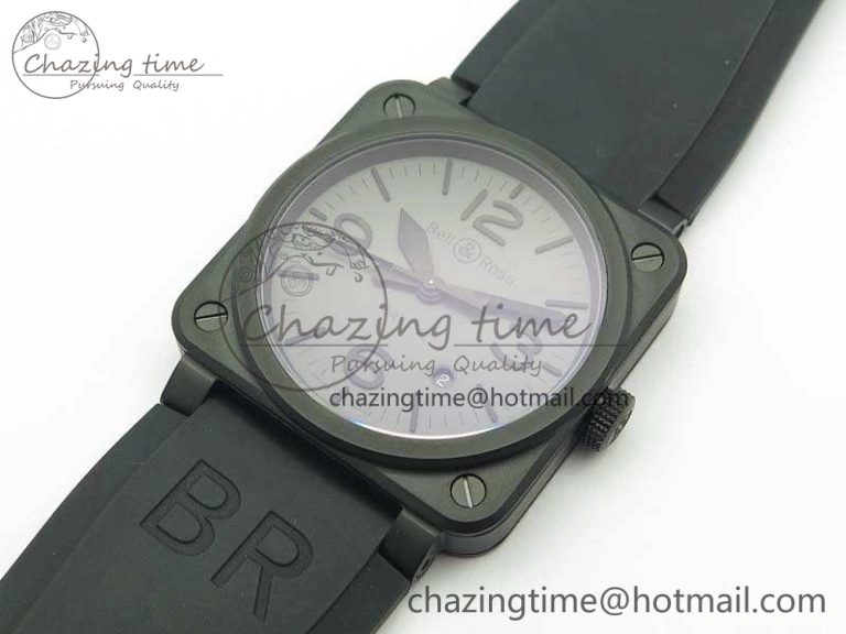 BR 03-92 DLC Case V3 Gray Dial 42.5mm On Rubber Strap MIYOTA 9015