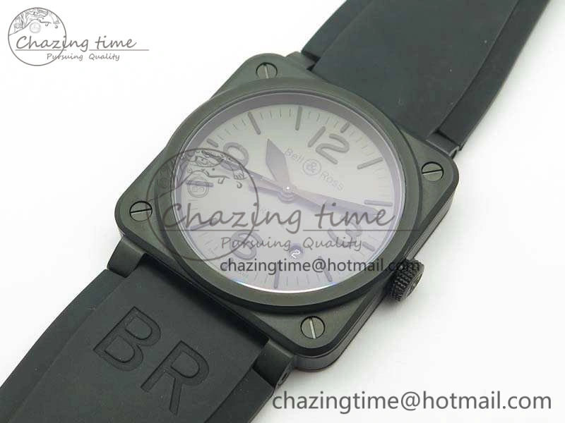 BR 03-92 DLC Case V3 Gray Dial 42.5mm On Rubber Strap MIYOTA 9015