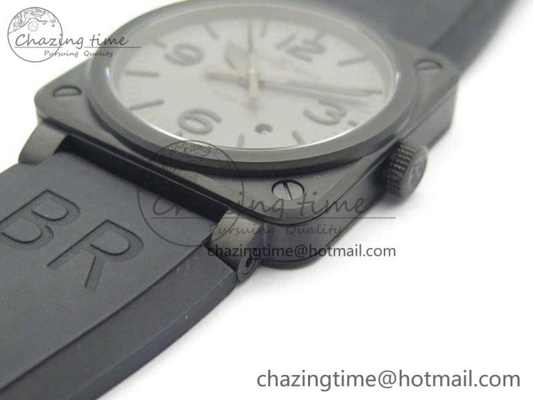 BR 03-92 DLC Case V3 Gray Dial 42.5mm On Rubber Strap MIYOTA 9015