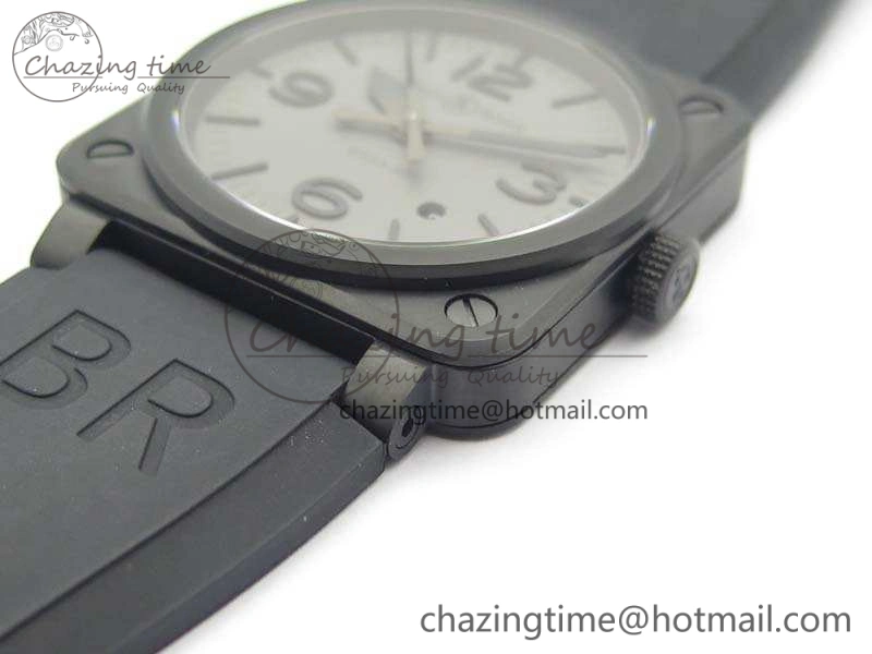 BR 03-92 DLC Case V3 Gray Dial 42.5mm On Rubber Strap MIYOTA 9015