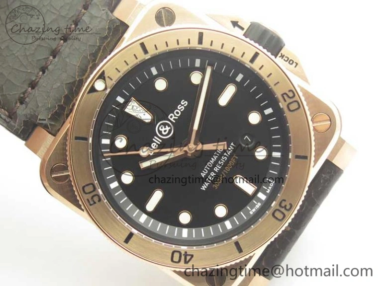 BR 03-92 Diver RG OXF 1:1 Best Edition Black Dial on Rubber Strap MIYOTA 9015 (Free Leather)