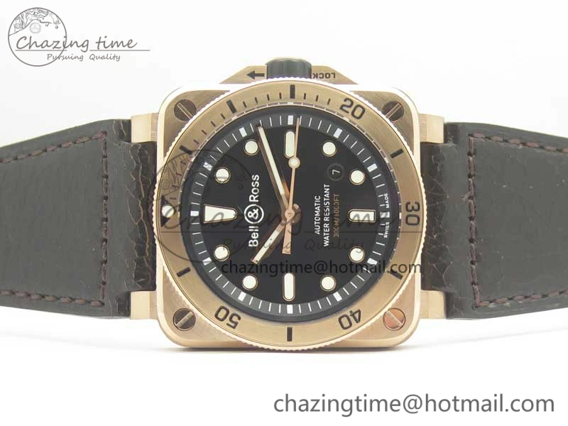 BR 03-92 Diver RG OXF 1:1 Best Edition Black Dial on Rubber Strap MIYOTA 9015 (Free Leather)