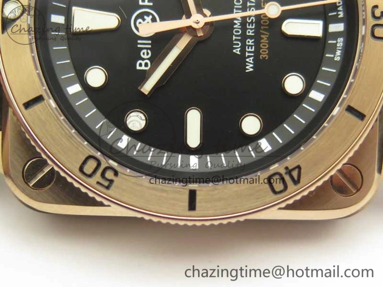 BR 03-92 Diver RG OXF 1:1 Best Edition Black Dial on Rubber Strap MIYOTA 9015 (Free Leather)