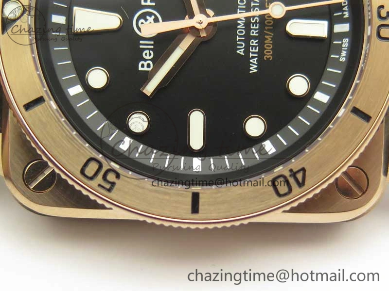 BR 03-92 Diver RG OXF 1:1 Best Edition Black Dial on Rubber Strap MIYOTA 9015 (Free Leather)
