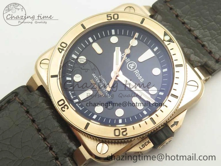 BR 03-92 Diver RG OXF 1:1 Best Edition Black Dial on Rubber Strap MIYOTA 9015 (Free Leather)