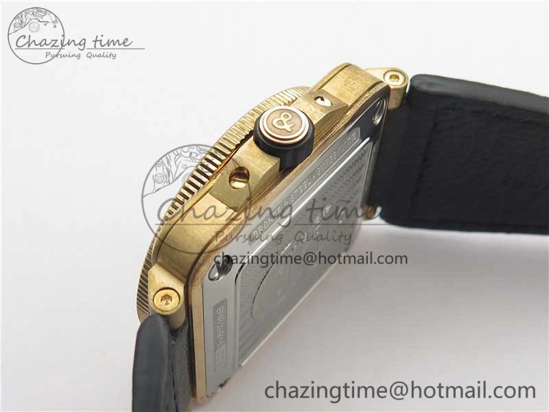 BR 03-92 Diver Real Bronze Noob 1:1 Best Edition Black Dial on Leather Strap MIYOTA 9015 (Free Rubber Strap)