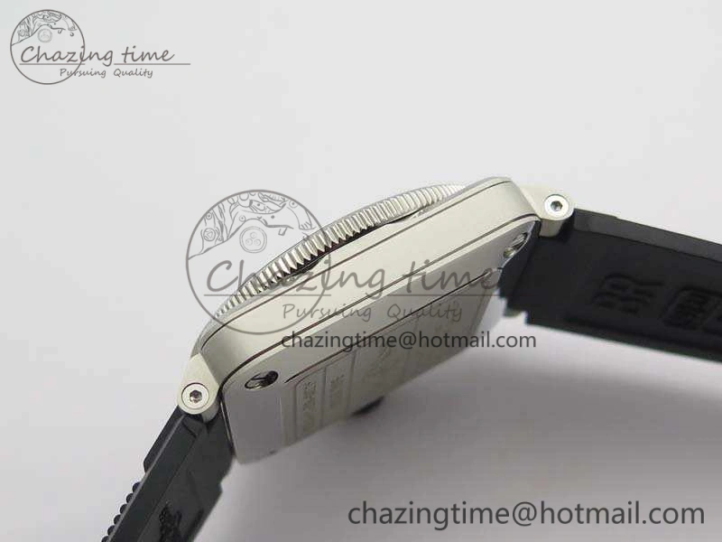 BR 03-92 Diver SS 1:1 Best Edition Black Dial On Rubber Strap MIYOTA 9015