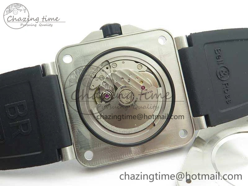 BR 03-92 Diver SS 1:1 Best Edition Black Dial On Rubber Strap MIYOTA 9015