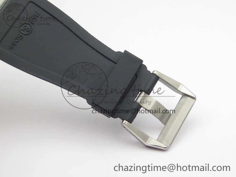 BR 03-92 Diver SS 1:1 Best Edition Black Dial On Rubber Strap MIYOTA 9015