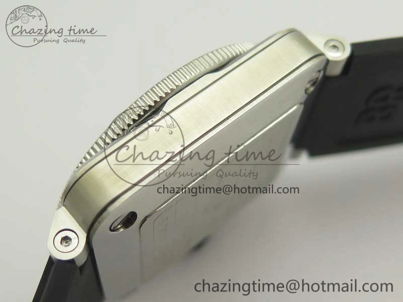 BR 03-92 Diver SS OXF 1:1 Best Edition Black Dial on Rubber Strap MIYOTA 9015 (Free Leather)