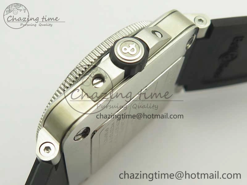 BR 03-92 Diver SS OXF 1:1 Best Edition Black Dial on Rubber Strap MIYOTA 9015 (Free Leather)