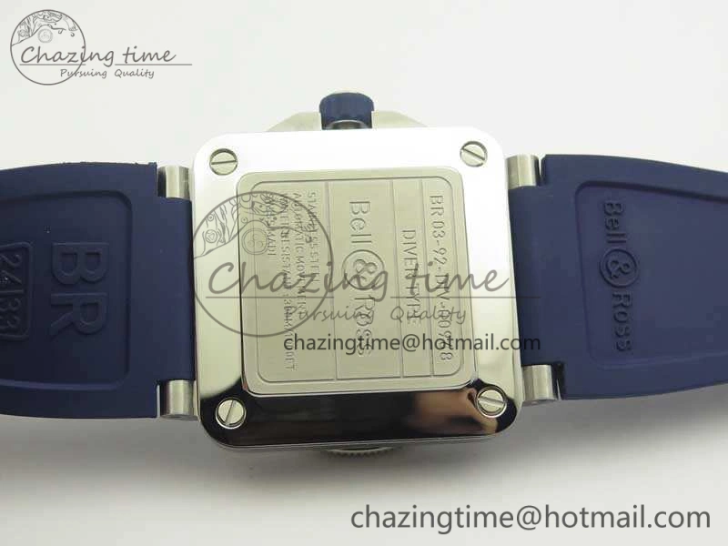 BR 03-92 Diver SS RDF 1:1 Best Edition Blue Dial On Rubber Strap MIYOTA9015 (Free Nylon Strap)