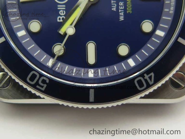 BR 03-92 Diver SS RDF 1:1 Best Edition Blue Dial On Rubber Strap MIYOTA9015 (Free Nylon Strap)