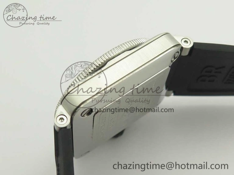 BR 03-92 Diver SS SS Bezel Black Dial on Rubber Strap MIYOTA 9015 (Free Leather Strap)