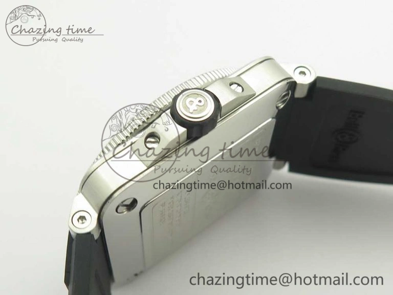 BR 03-92 Diver SS SS Bezel Black Dial on Rubber Strap MIYOTA 9015 (Free Leather Strap)