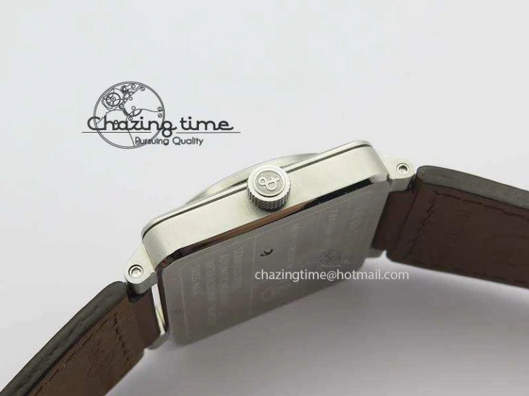 BR 03-92 Golden Heritage SS Black Dial On Brown Leather Strap MIYOTA 9015