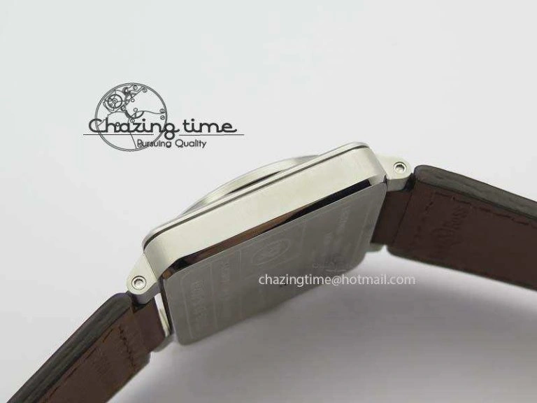 BR 03-92 Golden Heritage SS Black Dial On Brown Leather Strap MIYOTA 9015