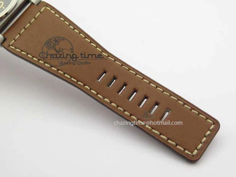 BR 03-92 Golden Heritage SS Black Dial On Brown Leather Strap MIYOTA 9015