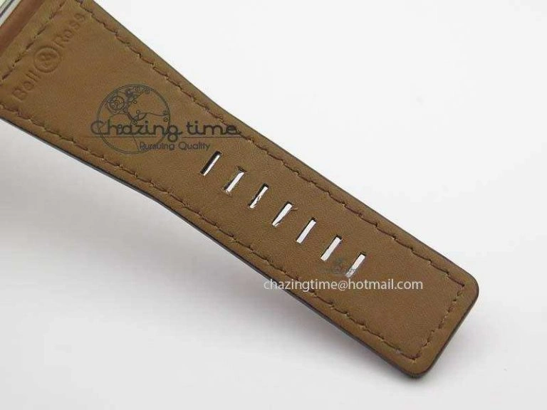 BR 03-92 Golden Heritage SS Black Dial On Brown Leather Strap MIYOTA 9015