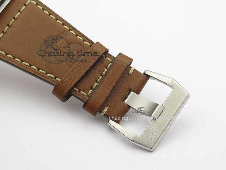 BR 03-92 Golden Heritage SS Black Dial On Brown Leather Strap MIYOTA 9015