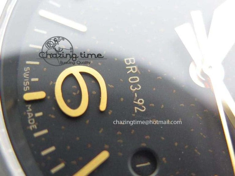 BR 03-92 Golden Heritage SS ZF 1:1 Best Edition On Brown Leather Strap MIYOTA 9015