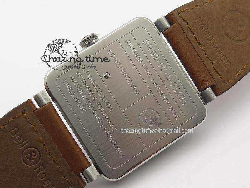BR 03-92 Golden Heritage SS ZF 1:1 Best Edition On Brown Leather Strap MIYOTA 9015