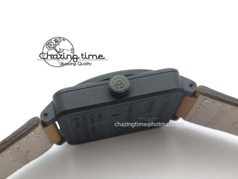 BR 03-92 Heritage PVD Black Dial On Brown Leather Strap MIYOTA 9015 V2