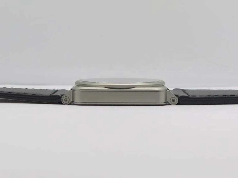 BR 03-92 Horograph Satin-Polished Steel Black Dial On Leather Strap MIYOTA 9015 (Free Nylon Strap)