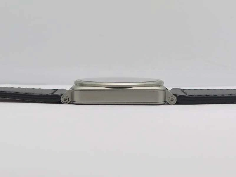 BR 03-92 Horograph Satin-Polished Steel Black Dial On Leather Strap MIYOTA 9015 (Free Nylon Strap)