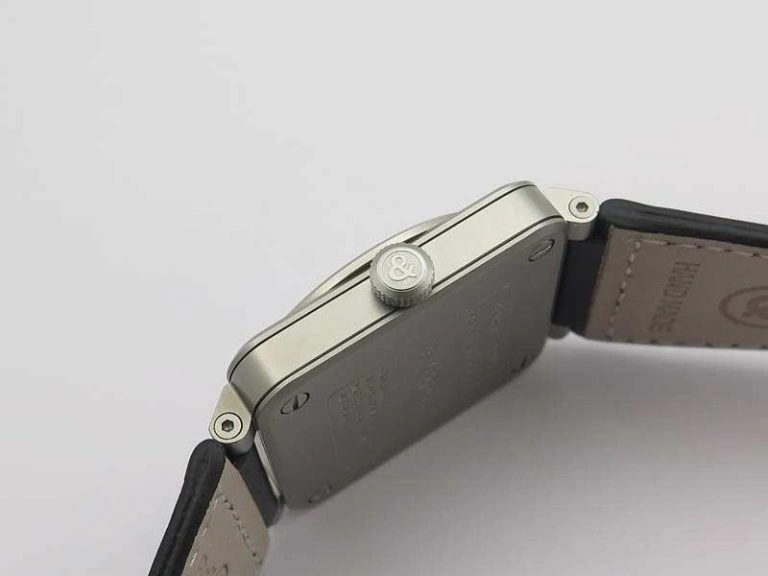 BR 03-92 Horograph Satin-Polished Steel Black Dial On Leather Strap MIYOTA 9015 (Free Nylon Strap)
