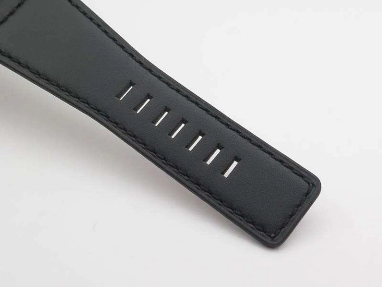 BR 03-92 Horograph Satin-Polished Steel Black Dial On Leather Strap MIYOTA 9015 (Free Nylon Strap)