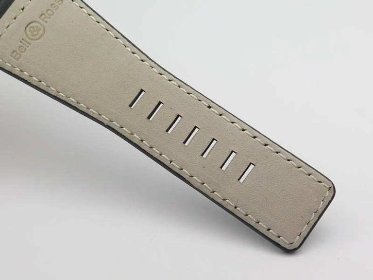 BR 03-92 Horograph Satin-Polished Steel Black Dial On Leather Strap MIYOTA 9015 (Free Nylon Strap)