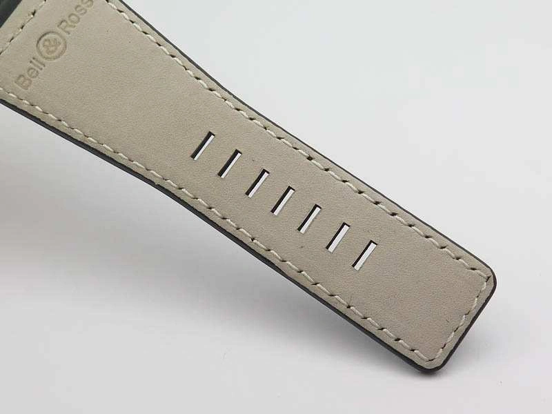 BR 03-92 Horograph Satin-Polished Steel Black Dial On Leather Strap MIYOTA 9015 (Free Nylon Strap)