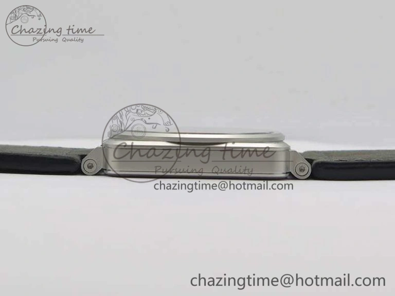 BR 03-92 Horolum Satin Polished Steel Gray Dial On Leather Strap MIYOTA 9015 (Free Nylon Strap) V2