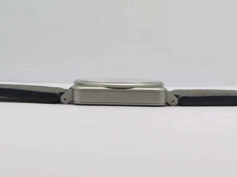 BR 03-92 Horolum Satin-Polished Steel Gray Dial On Leather Strap MIYOTA 9015 (Free Nylon Strap)