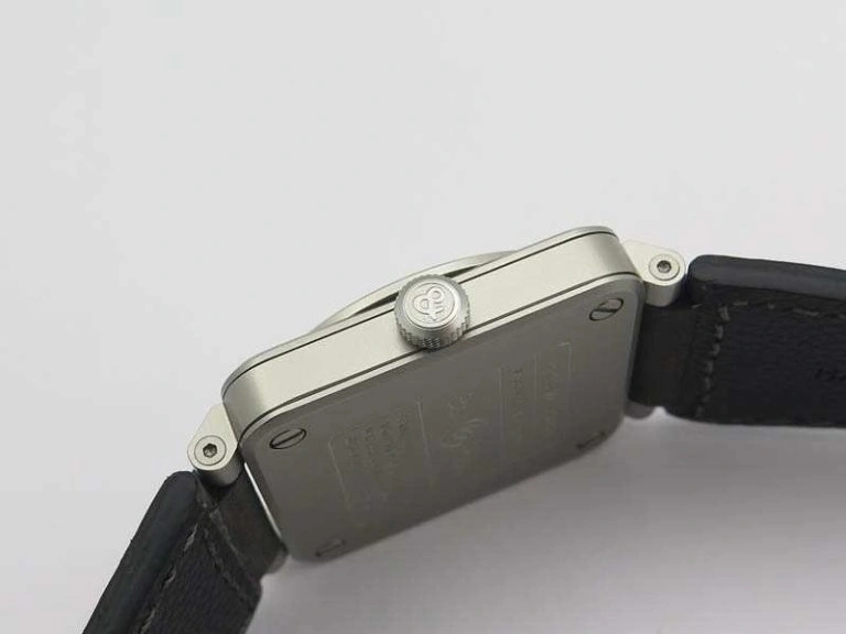 BR 03-92 Horolum Satin-Polished Steel Gray Dial On Leather Strap MIYOTA 9015 (Free Nylon Strap)
