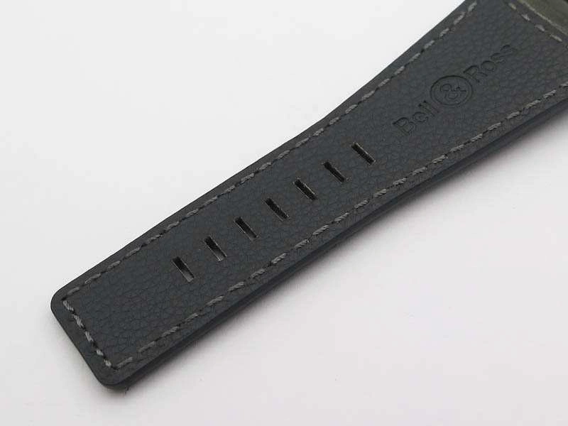 BR 03-92 Horolum Satin-Polished Steel Gray Dial On Leather Strap MIYOTA 9015 (Free Nylon Strap)