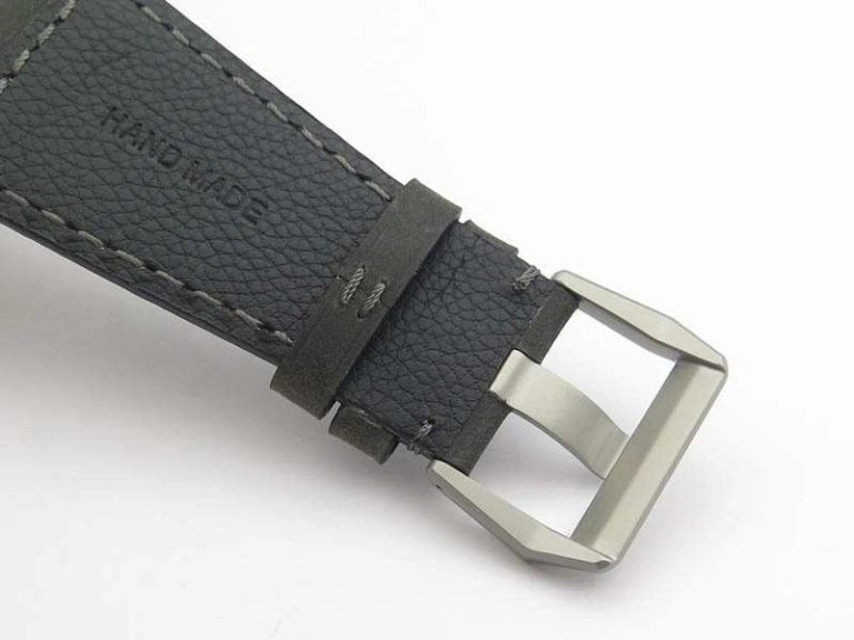 BR 03-92 Horolum Satin-Polished Steel Gray Dial On Leather Strap MIYOTA 9015 (Free Nylon Strap)