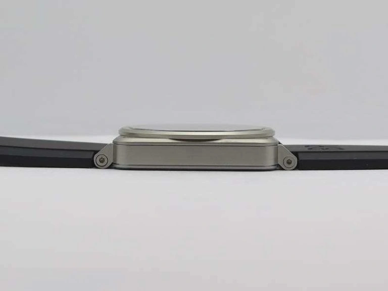 BR 03-92 Horolum Satin-polished Steel Gray Dial On Rubber Strap MIYOTA 9015 (Free Nylon Strap)