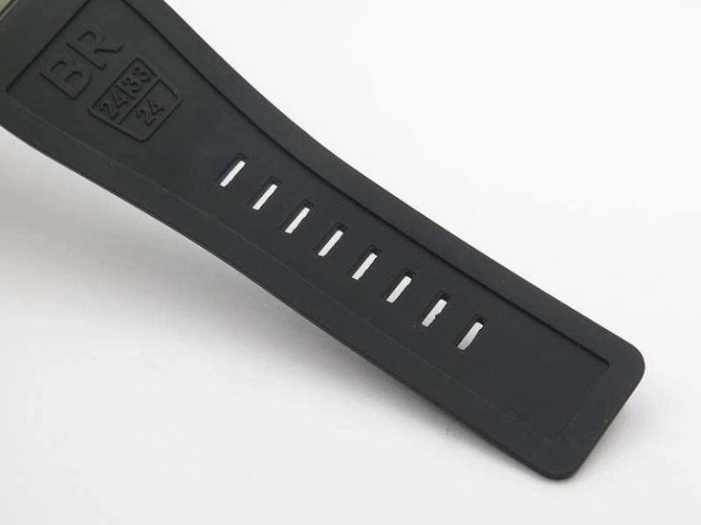 BR 03-92 Horolum Satin-polished Steel Gray Dial On Rubber Strap MIYOTA 9015 (Free Nylon Strap)